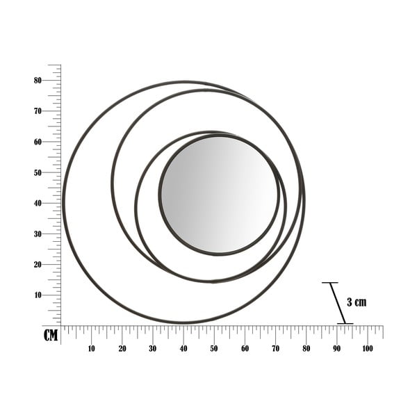 Stensko ogledalo Mauro Ferretti Dark, ø 80 cm-image-2