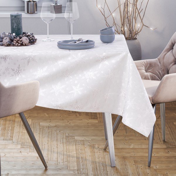 Namizni prt z božičnim motivom 140x240 cm White Christmas – Restilo-image-1
