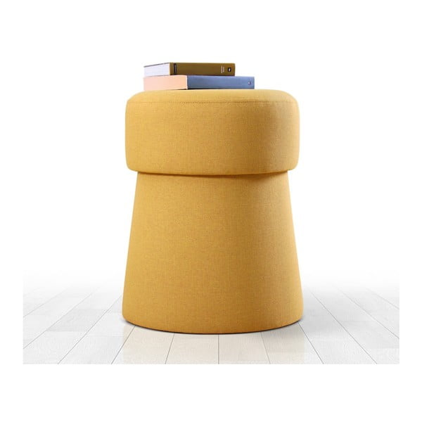 Gorčično rumen tabure Beans – Artie-image-2