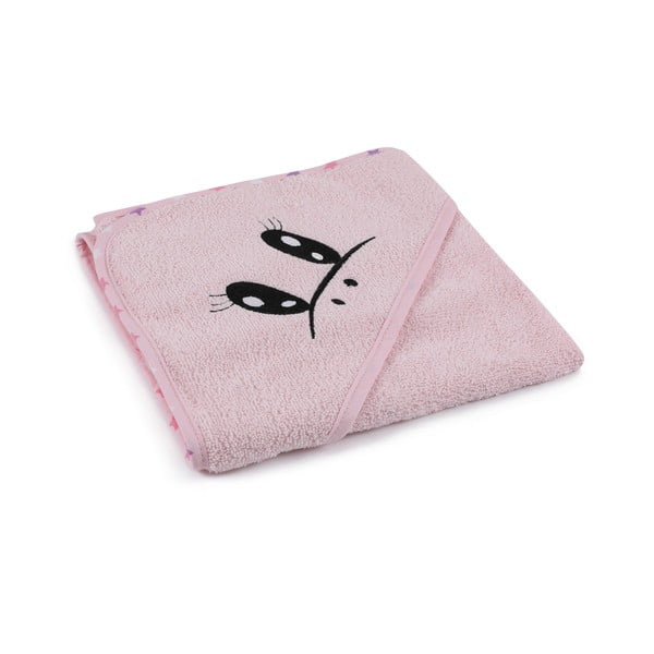 Rožnat bombažen komplet otroškega kopalnega plašča in brisače 3 ks velikost 0-2 leti Unicorn – Foutastic-image-4