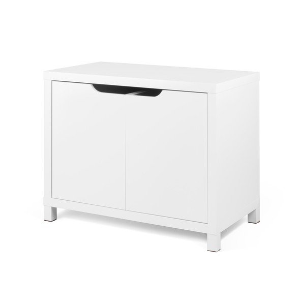 Bela komoda z 2 škatlama za shranjevanje TemaHome Basic-image-2