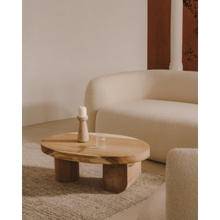Mizica iz masivnega munggur lesa v naravni barvi 60x90 cm Mosi – Kave Home