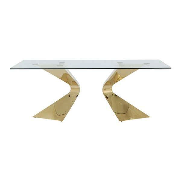 Jedilna miza z nogami v zlati barvi Kare Design Gloria