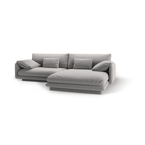 Svetlo siva kotna sedežna garnitura (desni kot) Torino – Micadoni Home-image-1