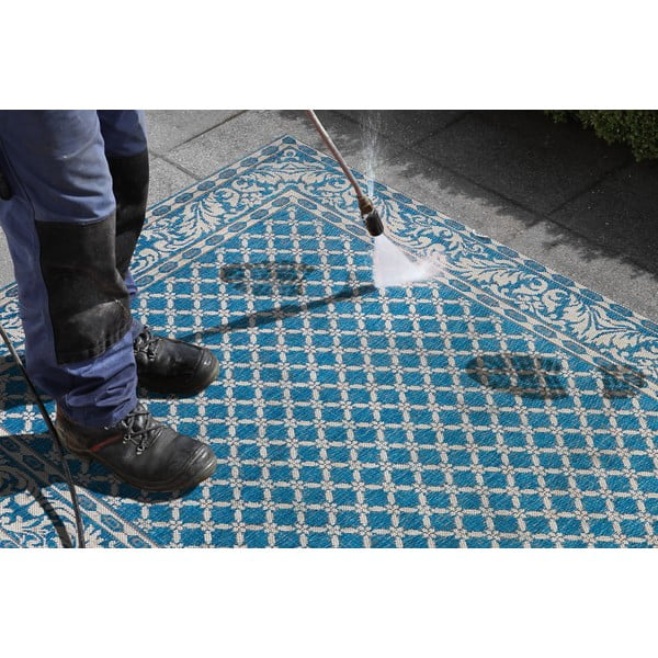 Modro-krem zunanja preproga NORTHRUGS Royal, 160 x 230 cm-image-1
