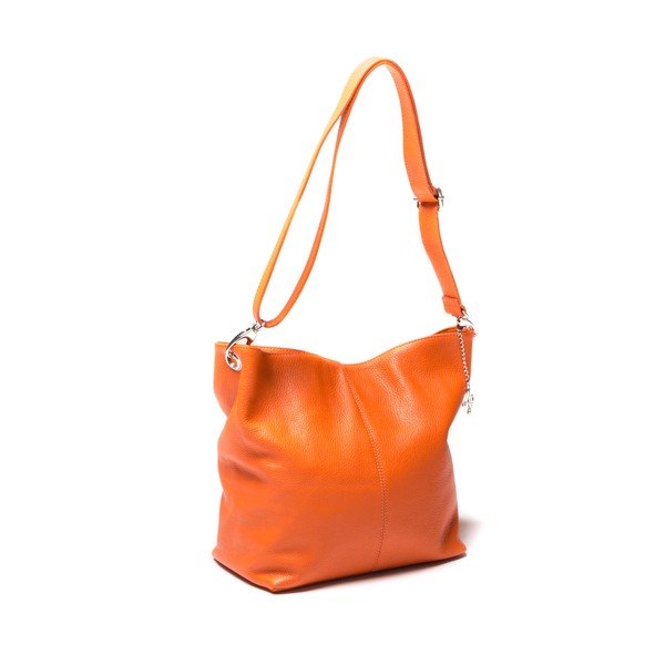 Oranžna usnjena torbica Luisa Vannini Gilliana-image-1