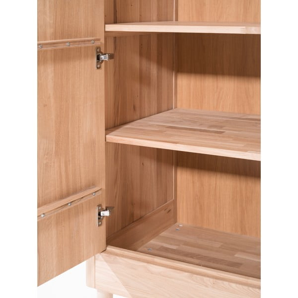 Otroška garderobna omara iz masivnega hrasta v naravni barvi 100x190x55 cm Forrest – Vipack-image-1