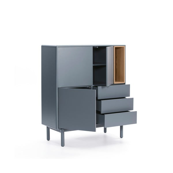 Modra/siva visoka komoda 100x120 cm Corvo – Teulat-image-3