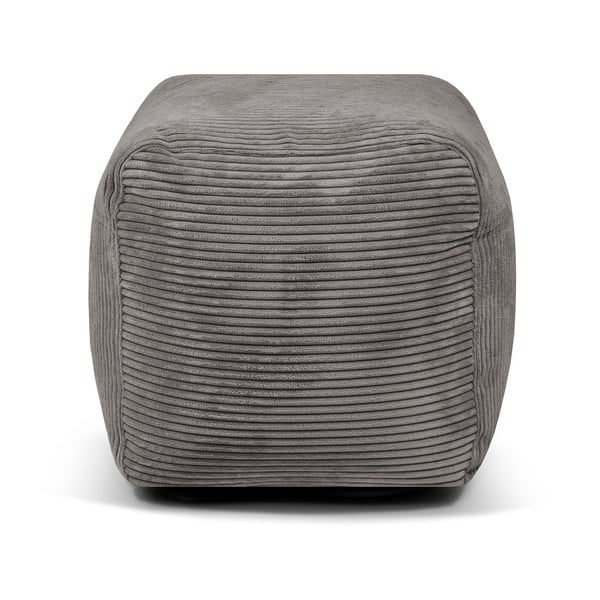 Temno rjava vreča za sedenje iz rebrastega žameta Plus 50 Lounge – SLOWDOWN-image-2