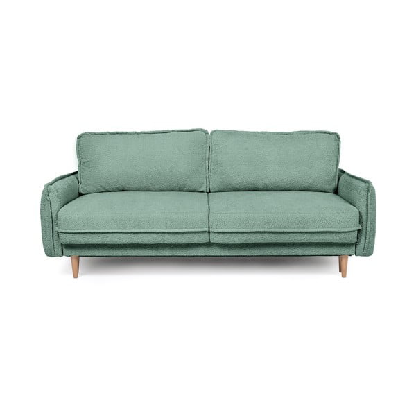 Zelena raztegljiva sedežna garnitura iz tkanine bouclé 215 cm Patti – Bonami Selection