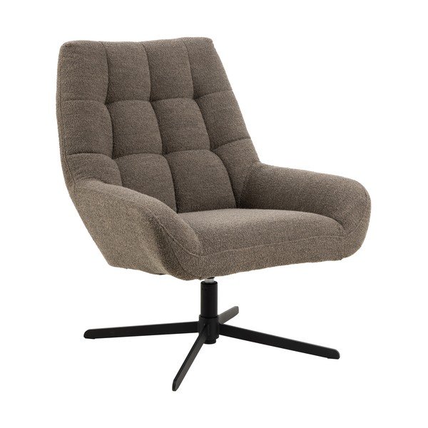 Sivo-rjav fotelj iz tkanine bouclé Paris – Actona