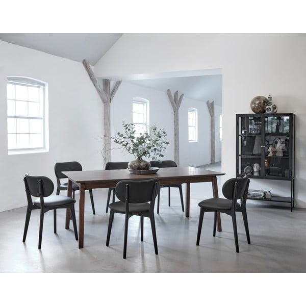 Raztegljiva jedilna miza z mizno ploščo v hrastovem dekorju 95x190 cm Baro – Unique Furniture-image-1