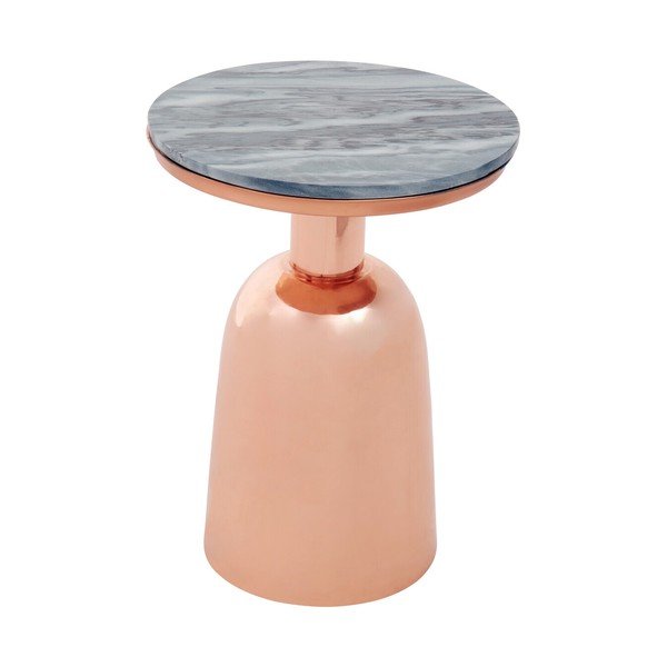Okrogla stranska mizica z marmorno mizno ploščo ø 48 cm Amira – Premier Housewares