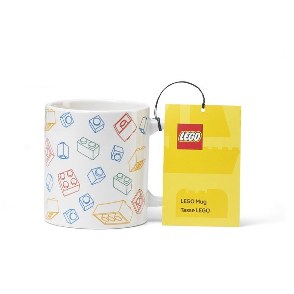 Bela keramična otroška skodelica 300 ml Bricks – LEGO®-image-1