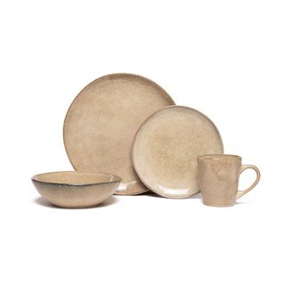 Bež lončen jedilni set 16 kosov Glosia - Bonami Selection