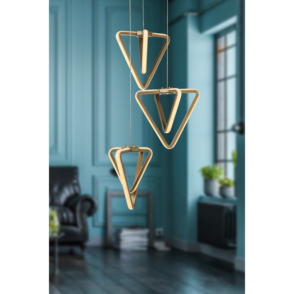 Kovinska LED viseča svetilka v bronasti barvi ø 20 cm Baris – Squid Lighting-image-1