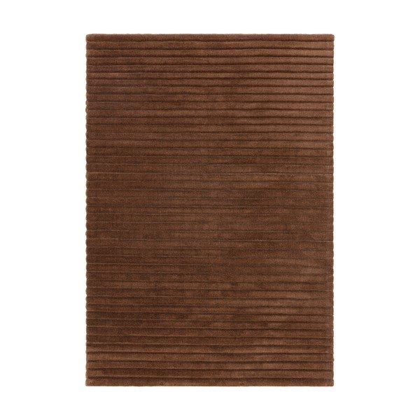 Temno rjava ročno tkana volnena preproga 160x230 cm – Asiatic Carpets