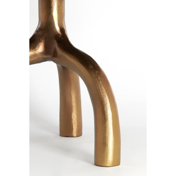 Steklena okrogla mizica v bronasti in bež barvi ø 65 cm Mello – Light & Living-image-4