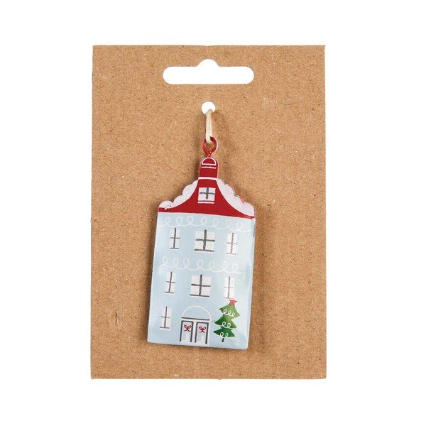 Ročno poslikan kovinski okrasek za božično drevo Rex London House-image-2