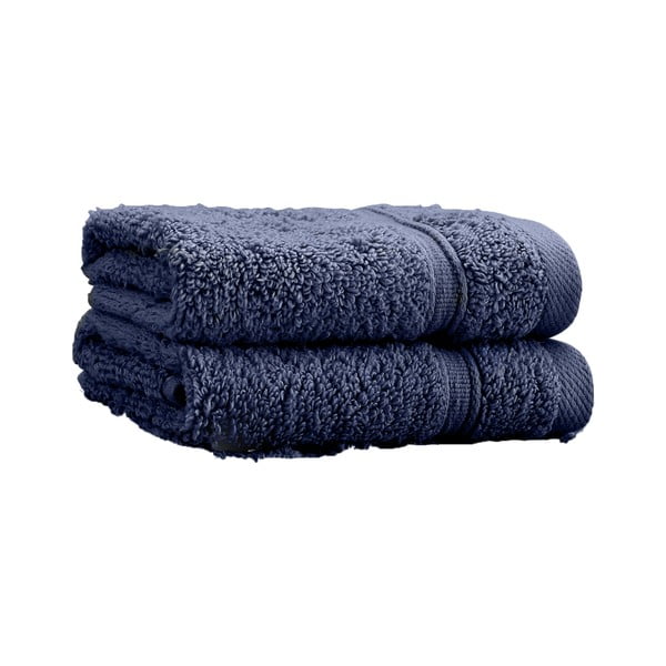 Temno modre frotirne bombažne brisače v kompletu 2 ks 30x30 cm Zero Twist – Catherine Lansfield