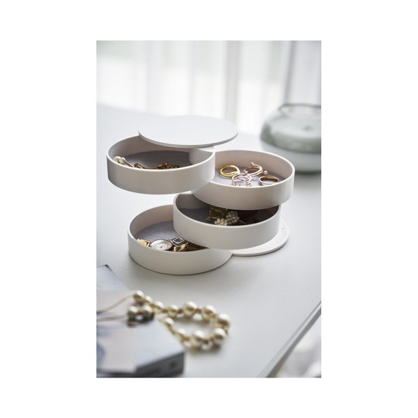 Bela škatlica za nakit YAMAZAKI Tower, ⌀ 10 cm-image-1