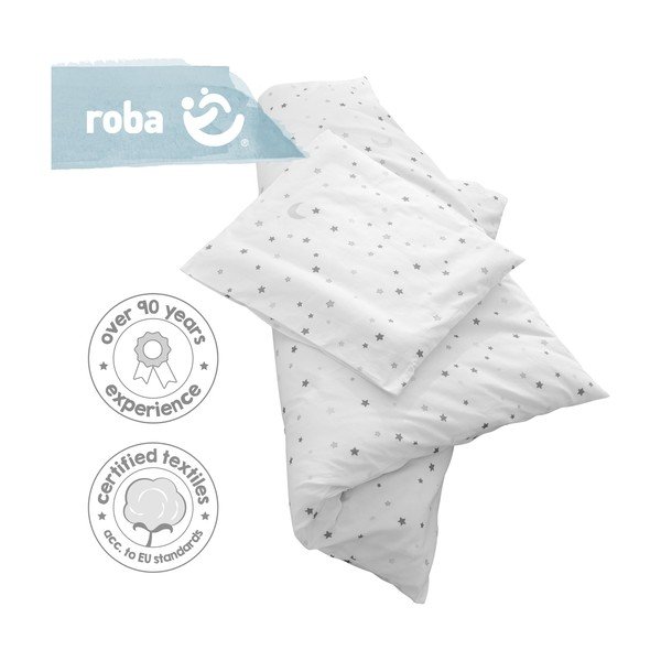 Bela bombažna otroška posteljnina za otroško posteljico 80x80 cm Sternenzauber – Roba-image-2