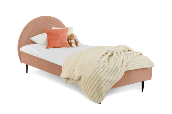 Rožnata otroška postelja 120x200 cm Rainbow – Scandic-image-2