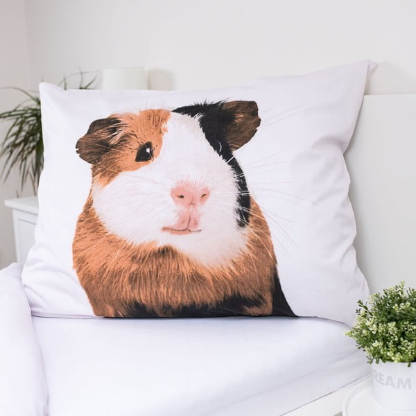 Bela enojna bombažna otroška posteljnina 140x200 cm Guinea Pig – Jerry Fabrics-image-3