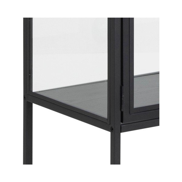 Črna kovinska vitrina 77x150 cm Seaford - Actona-image-3