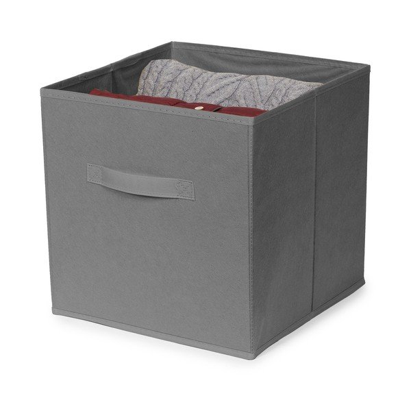 Temno siva plastična škatla za shranjevanje 31x31x31 cm – Compactor-image-1