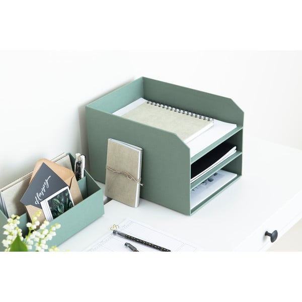 Zelen kartonast organizator za dokumente Trey Canvas Paper Laminate – Bigso-image-1