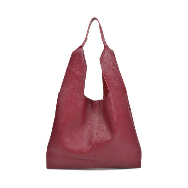 Bordo rdeče usnje Sofia Cardoni Hobo torbica-image-3