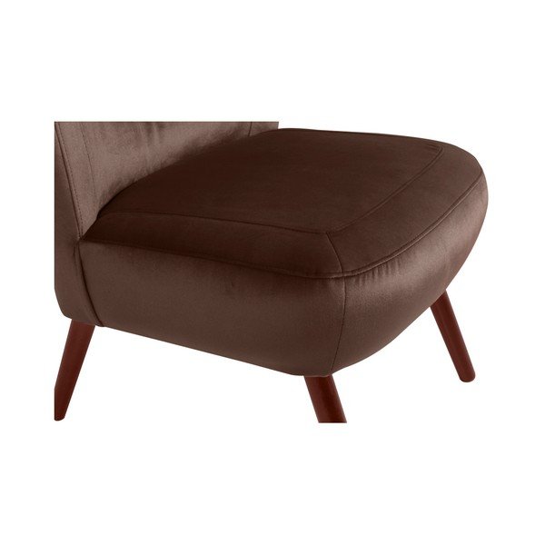 Temno rjav fotelj Max Winzer Sari Velvet-image-3
