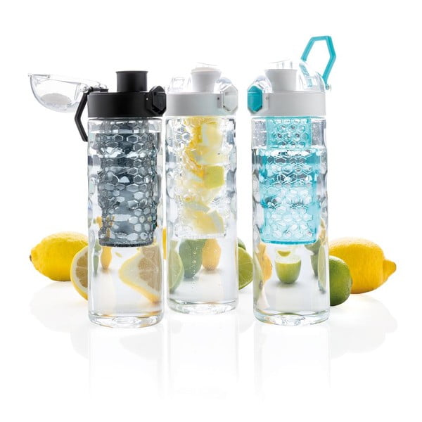 Modra steklenica za sadje s cedilom XD Design Exclusive Honeycomb, 700 ml-image-3
