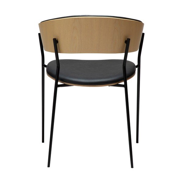 Črn jedilni stol z nasloni za roke Crib – DAN-FORM Denmark-image-4