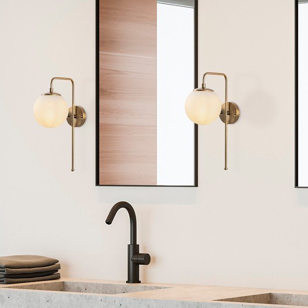 Bela/medeninasta stenska svetilka Viran – Opviq lights-image-2