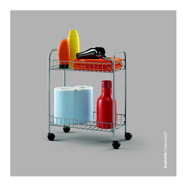 Voziček z 2 policama Metaltex Greg, dolžina 41 cm-image-2