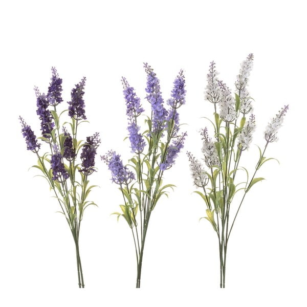 Umetne rastline v kompletu 3 ks (višina 55 cm) Lavender – Casa Selección