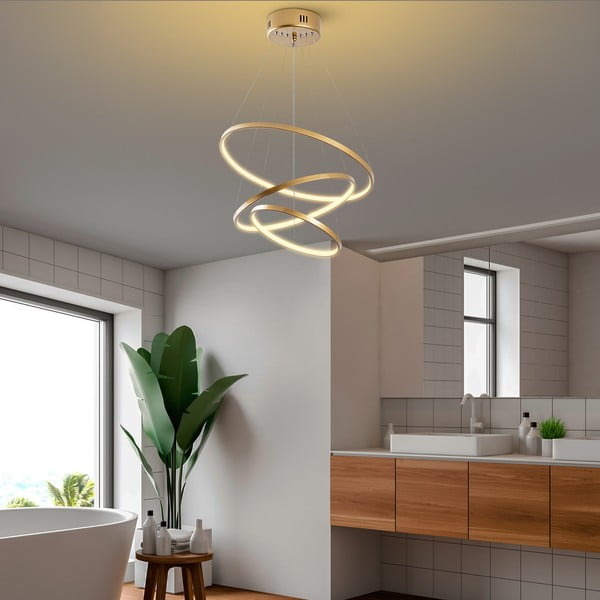 LED viseča svetilka v zlati barvi ø 50 cm Simit – Opviq lights-image-2