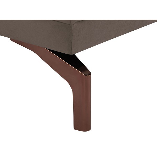 Windsor & Co Zofe Jupiter rjava dvosedežna zofa z zlato obarvanim podnožjem-image-4