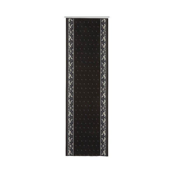 Črni tekač z belimi podrobnostmi Hanse Home Ornament, 80 x 350 cm
