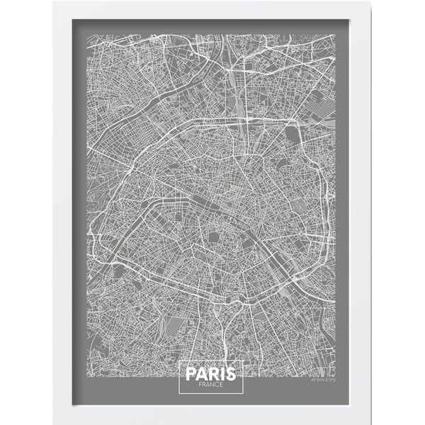 Plakat z okvirjem 40x55 cm Paris – Wallity
