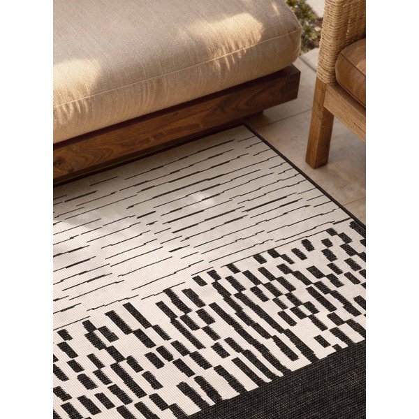 Črna/kremno bela notranja in zunanja preproga 200x300 cm Haringey Acacia – Ted Baker-image-3