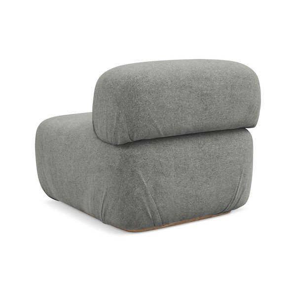 Siv modul za sedežno garnituro iz tkanine bouclé Ailani – Makamii-image-3