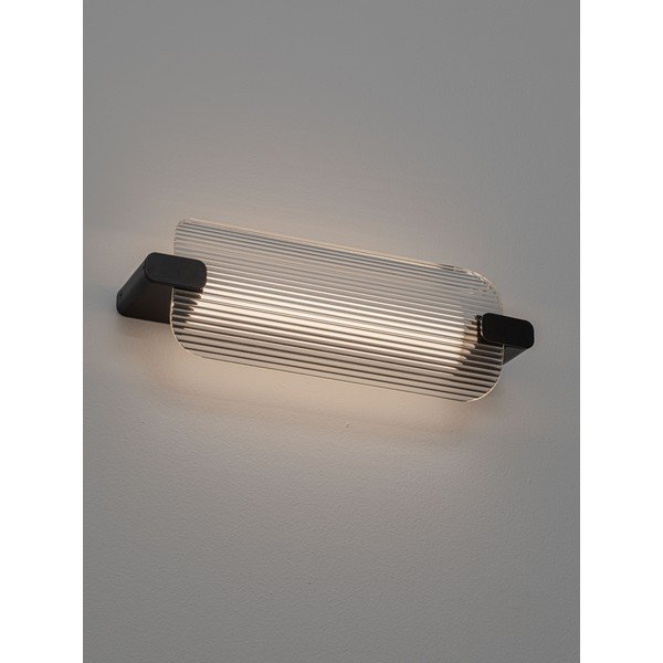 Mat črna steklena LED stenska svetilka Emery – Nova Luce-image-1