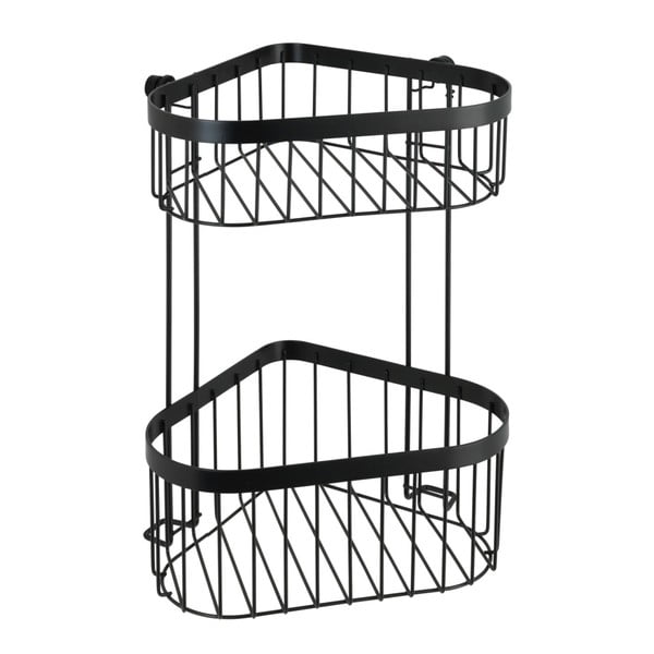 Črna stenska kotna košara Wenko Classic Plus-image-2