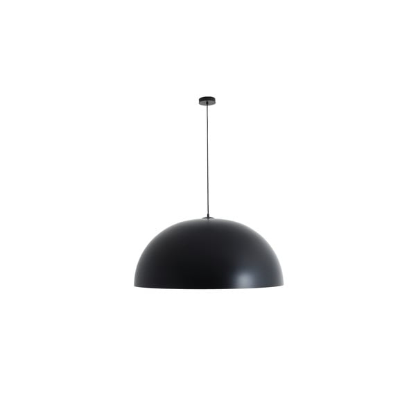 Črna viseča svetilka z detajli v barvi bakra Custom Form Lord, ø 90 cm