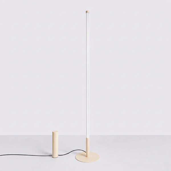 Bež kovinska LED stoječa svetilka (višina 150 cm) TRANG – Thoro-image-4