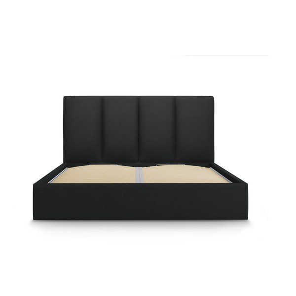 Črna zakonska postelja Mazzini Beds Juniper, 140 x 200 cm-image-2