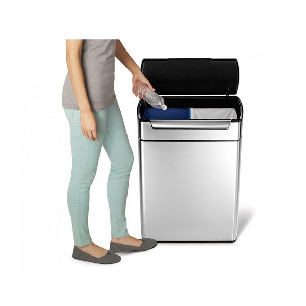 Jekleni koš za ločevanje odpadkov 48 l Dual - simplehuman-image-3